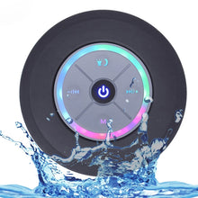Load image into Gallery viewer, BTS-08 Wireless Bluetooth Speaker Waterproof Led FM Radio Subwoofer Bluetooth Column TF Card Suction Cup Mini Shower Speaker