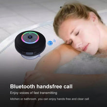 Load image into Gallery viewer, BTS-08 Wireless Bluetooth Speaker Waterproof Led FM Radio Subwoofer Bluetooth Column TF Card Suction Cup Mini Shower Speaker