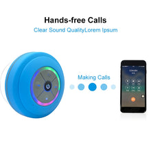 Load image into Gallery viewer, BTS-08 Wireless Bluetooth Speaker Waterproof Led FM Radio Subwoofer Bluetooth Column TF Card Suction Cup Mini Shower Speaker