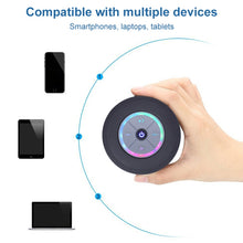 Load image into Gallery viewer, BTS-08 Wireless Bluetooth Speaker Waterproof Led FM Radio Subwoofer Bluetooth Column TF Card Suction Cup Mini Shower Speaker