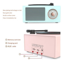Load image into Gallery viewer, X10 Atomic Bluetooth Speakers Retro Vinyl Player Desktop Wireless Creative Multifunction Mini Stereo Speakers, X10