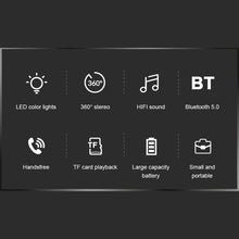Load image into Gallery viewer, C7 Bluetooth 5.0 Speaker Transparent LED Luminous Subwoofer TWS 6D Surround HIFI Stereo Cool Audio, C7