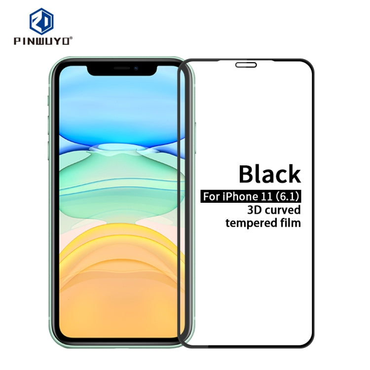 PINWUYO 9H 3D Curved Tempered Glass Film, For iPhone 11 Pro, For iPhone 11 Pro Max, For iPhone 11