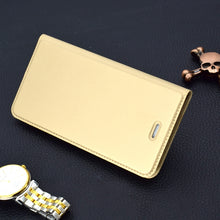 Load image into Gallery viewer, For iPhone 11 Pro  Ultra-thin Voltage Plain Magnetic Suction Card Is Suitable TPU+PU Mobile Phone Jacket with Chuck and Bracket., For iPhone 11 Pro