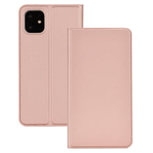 Load image into Gallery viewer, For iPhone 11 Pro  Ultra-thin Voltage Plain Magnetic Suction Card Is Suitable TPU+PU Mobile Phone Jacket with Chuck and Bracket., For iPhone 11 Pro