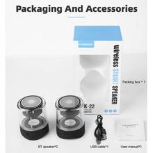 Load image into Gallery viewer, Fineblue MK-22 TWS Magnetic Absorption Bluetooth Speaker With LED Light Speaker