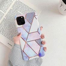 Load image into Gallery viewer, For iPhone 11 Plating Colorful Geometric Pattern Mosaic Marble TPU Mobile Phone Case, For iPhone 11
