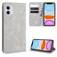 Load image into Gallery viewer, For iPhone 11   Retro-skin Business Magnetic Suction Leather Case with Purse-Bracket-Chuck, For iPhone 11