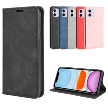 Load image into Gallery viewer, For iPhone 11   Retro-skin Business Magnetic Suction Leather Case with Purse-Bracket-Chuck, For iPhone 11