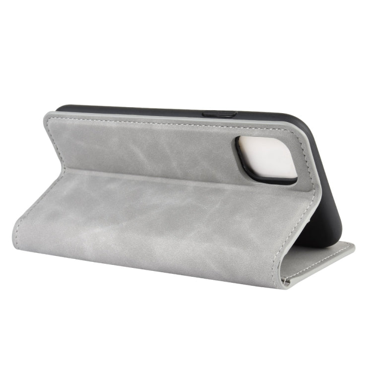 For iPhone 11   Retro-skin Business Magnetic Suction Leather Case with Purse-Bracket-Chuck, For iPhone 11