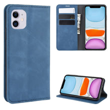 Load image into Gallery viewer, For iPhone 11   Retro-skin Business Magnetic Suction Leather Case with Purse-Bracket-Chuck, For iPhone 11