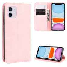 Load image into Gallery viewer, For iPhone 11   Retro-skin Business Magnetic Suction Leather Case with Purse-Bracket-Chuck, For iPhone 11