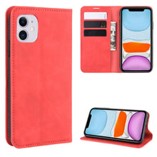 Load image into Gallery viewer, For iPhone 11   Retro-skin Business Magnetic Suction Leather Case with Purse-Bracket-Chuck, For iPhone 11