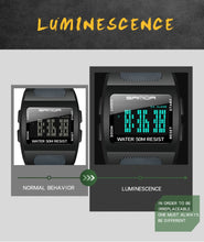 Load image into Gallery viewer, SANDA 222 Men Sports Outdoor Mountaineering Digital Electronic Watch Square Multi functional Waterproof Watch