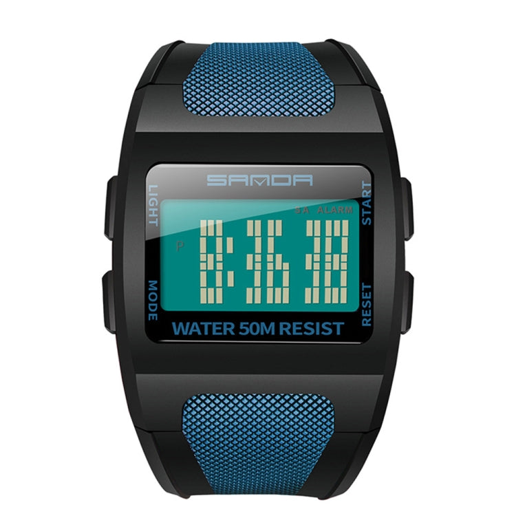 SANDA 222 Men Sports Outdoor Mountaineering Digital Electronic Watch Square Multi functional Waterproof Watch