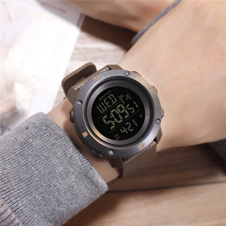 SANDA 361 Fashionable Night Light Sports Children Electronic Watch Multi Functional Personality Night Light Men Waterproof Watch