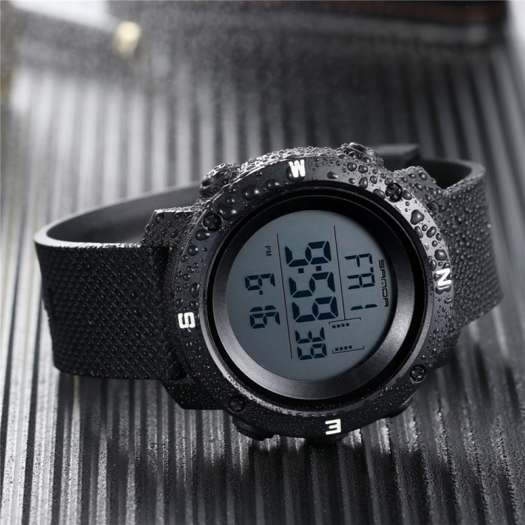 SANDA 361 Fashionable Night Light Sports Children Electronic Watch Multi Functional Personality Night Light Men Waterproof Watch