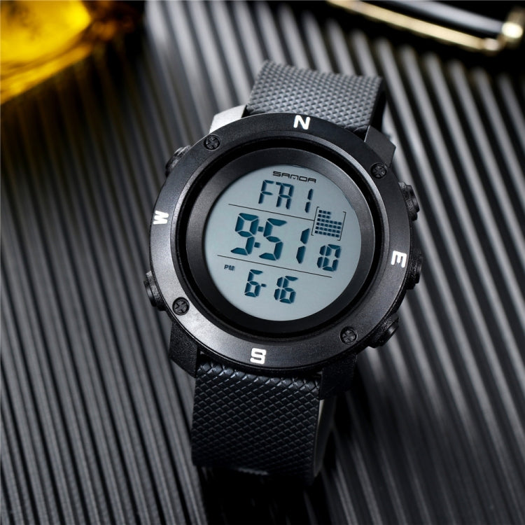 SANDA 361 Fashionable Night Light Sports Children Electronic Watch Multi Functional Personality Night Light Men Waterproof Watch