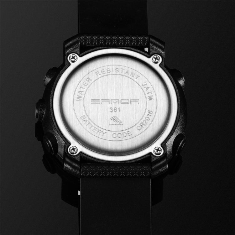 SANDA 361 Fashionable Night Light Sports Children Electronic Watch Multi Functional Personality Night Light Men Waterproof Watch
