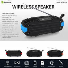 Load image into Gallery viewer, New Rixing NR907 Portable Stereo Surround Soundbar Bluetooth Speaker with Microphone, Support TF Card FM