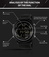 Load image into Gallery viewer, SANDA  411 Multifunctional Wports Watch Male Youth Fashion Model Male Waterproof Student Electronic Watch