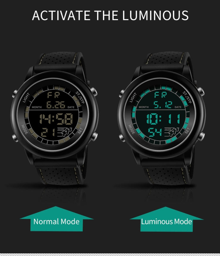 SANDA  411 Multifunctional Wports Watch Male Youth Fashion Model Male Waterproof Student Electronic Watch