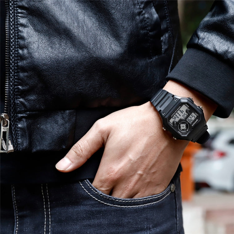 SANDA418 Square Wristwatch Swimming Waterproof Alarm Night light Male Student Watch Simple Fashion Sports Watch