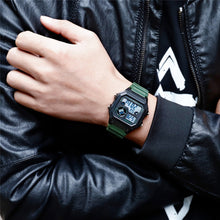 Load image into Gallery viewer, SANDA418 Square Wristwatch Swimming Waterproof Alarm Night light Male Student Watch Simple Fashion Sports Watch