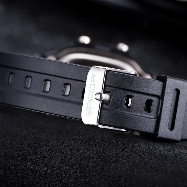 SANDA418 Square Wristwatch Swimming Waterproof Alarm Night light Male Student Watch Simple Fashion Sports Watch