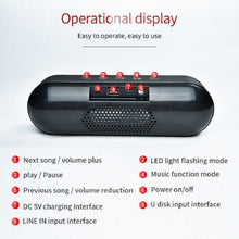 Load image into Gallery viewer, T&amp;G TG148 Portable Stereo Audio Super Bass LED Lantern Pill Wireless Bluetooth Speaker