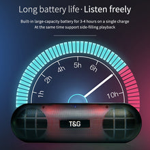 Load image into Gallery viewer, T&amp;G TG148 Portable Stereo Audio Super Bass LED Lantern Pill Wireless Bluetooth Speaker