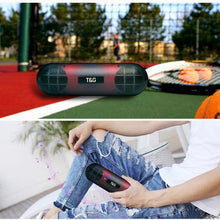 Load image into Gallery viewer, T&amp;G TG148 Portable Stereo Audio Super Bass LED Lantern Pill Wireless Bluetooth Speaker