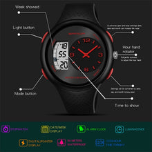 Load image into Gallery viewer, SANDA 763 Men Waterproof Student Watch Explosive Fashion Multi Functional Night light Outdoor Sports Personality Electronic Wrist Watch