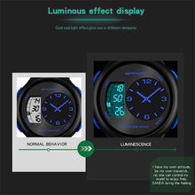 Load image into Gallery viewer, SANDA 763 Men Waterproof Student Watch Explosive Fashion Multi Functional Night light Outdoor Sports Personality Electronic Wrist Watch