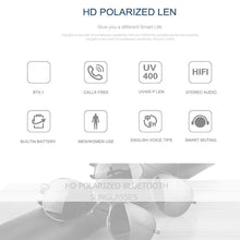 Load image into Gallery viewer, A8 Wireless Earphone Bluetooth Headset Sunglasses Music Headphones Smart Glasses Earbud Hands-free with Mic, A8