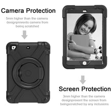 Load image into Gallery viewer, EVA + PC Flat Protective Shell with 360 ° Rotating Bracket, For iPad MINI1/2/3, For iPad MINI 4/5, For iPad Air/Air2/Pro9.7, For iPad 10.2