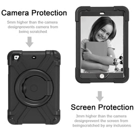 EVA + PC Flat Protective Shell with 360 ° Rotating Bracket, For iPad MINI1/2/3, For iPad MINI 4/5, For iPad Air/Air2/Pro9.7, For iPad 10.2