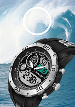 Load image into Gallery viewer, SANDA New Waterproof Luminous Plastic Multi Functional Watch Men Outdoor Sports LED Electronic Watch