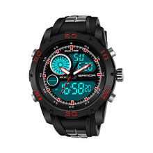 Load image into Gallery viewer, SANDA New Waterproof Luminous Plastic Multi Functional Watch Men Outdoor Sports LED Electronic Watch