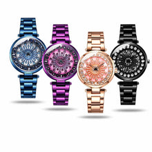 Load image into Gallery viewer, SANDA 1017 Lady Watch All Over The Sky Star 360 Degree Rotating Watch Diamond Steel Band Women Watch