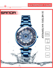 Load image into Gallery viewer, SANDA 1017 Lady Watch All Over The Sky Star 360 Degree Rotating Watch Diamond Steel Band Women Watch