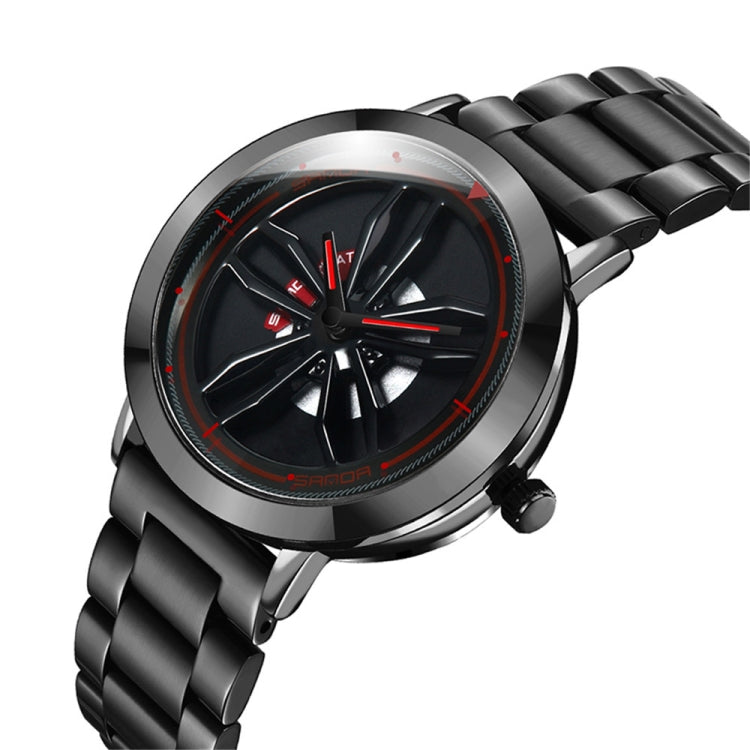 SANDA1009 Watch Man Student Casual Waterproof Steel Band Watch Man