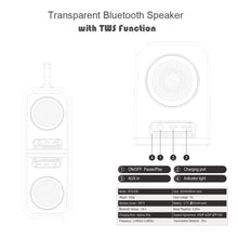 Load image into Gallery viewer, BT628 10W Portable TWS Transparent Bluetooth Speakers With Magnetic Connectable Base Outdoor Stereo Bass Subwoofer