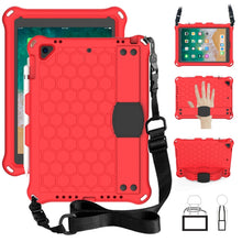 Load image into Gallery viewer, Honeycomb Design EVA + PC Four Corner Anti Falling Flat Protective Shell With Straps, For iPad Air/Air2/Pro9.7, For iPad 10.2, For    iPad Pro 10.5, For iPad  Air 2019 10.5