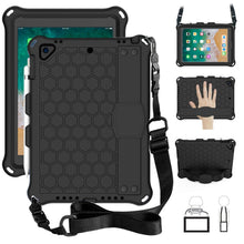 Load image into Gallery viewer, Honeycomb Design EVA + PC Four Corner Anti Falling Flat Protective Shell With Straps, For iPad Air/Air2/Pro9.7, For iPad 10.2, For    iPad Pro 10.5, For iPad  Air 2019 10.5