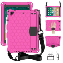 Load image into Gallery viewer, Honeycomb Design EVA + PC Four Corner Anti Falling Flat Protective Shell With Straps, For iPad Air/Air2/Pro9.7, For iPad 10.2, For    iPad Pro 10.5, For iPad  Air 2019 10.5