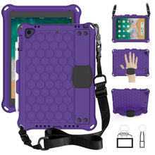 Load image into Gallery viewer, Honeycomb Design EVA + PC Four Corner Anti Falling Flat Protective Shell With Straps, For iPad Air/Air2/Pro9.7, For iPad 10.2, For    iPad Pro 10.5, For iPad  Air 2019 10.5