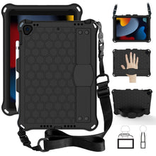 Load image into Gallery viewer, Honeycomb Design EVA + PC Four Corner Anti Falling Flat Protective Shell With Straps, For iPad Air/Air2/Pro9.7, For iPad 10.2, For    iPad Pro 10.5, For iPad  Air 2019 10.5