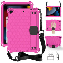 Load image into Gallery viewer, Honeycomb Design EVA + PC Four Corner Anti Falling Flat Protective Shell With Straps, For iPad Air/Air2/Pro9.7, For iPad 10.2, For    iPad Pro 10.5, For iPad  Air 2019 10.5