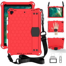 Load image into Gallery viewer, Honeycomb Design EVA + PC Four Corner Anti Falling Flat Protective Shell With Straps, For iPad Air/Air2/Pro9.7, For iPad 10.2, For    iPad Pro 10.5, For iPad  Air 2019 10.5